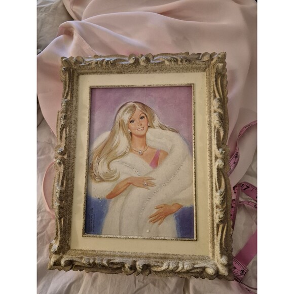 Vintage 1978 Barbie Fur, Key Picture Frame Wall Safe - Picture 1 of 10